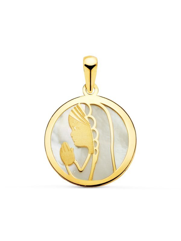 18K MEDALLA ORO AMARILLO VIRGEN NIÃ‘A...