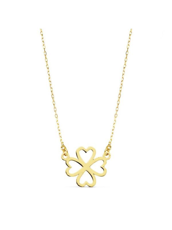 18K GARGANTILLA CORAZONES 12 MM 45CM