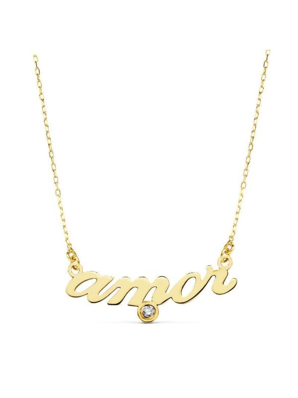 18K GARGANTILLA  AMOR  45CM CIRCONITA