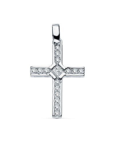 18K CRUZ ORO BLANCO...