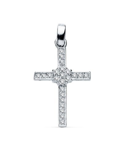 18K CRUZ ORO BLANCO...