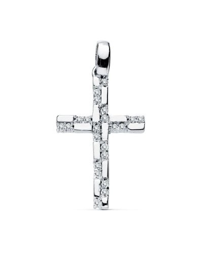 18K CRUZ ORO BLANCO...
