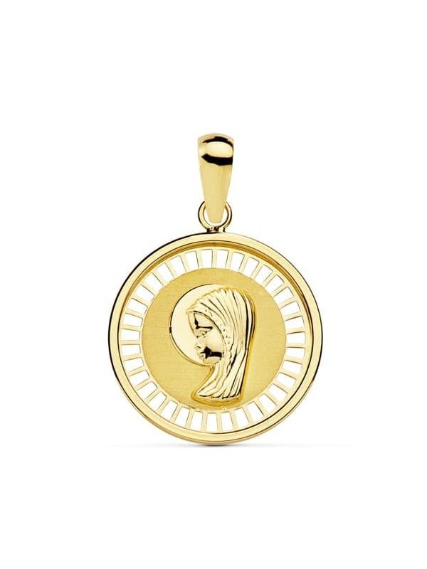 18K MEDALLA VIRGEN NIÃ‘A CERCO CALADO...