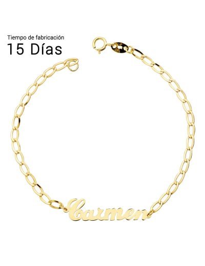18K PULSERA NOMBRE 17 CM...