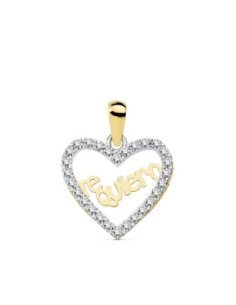 18K COLGANTE CORAZON TE...