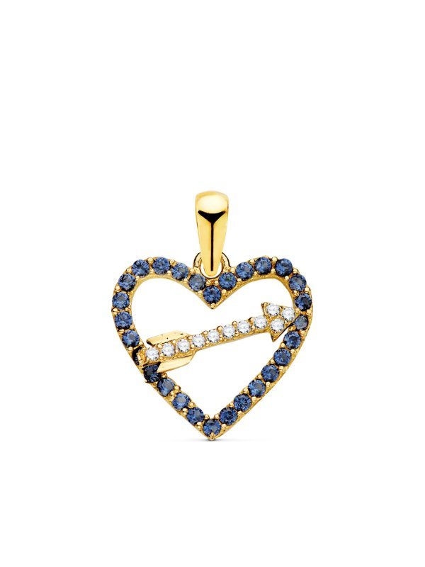 18K COLGANTE ORO AMARILLO CORAZON CON...