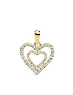 18K COLGANTE CORAZONES...