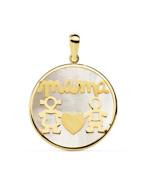 18K COLGANTE ORO AMARILLO MAMA NACAR...