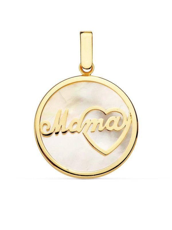 18K COLGANTE ORO AMARILLO NACAR MAMA...
