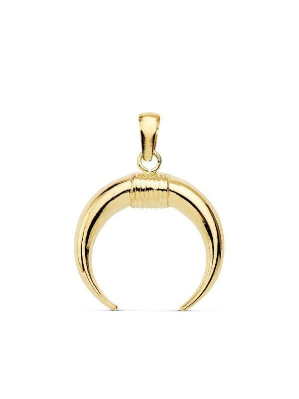 18K COLGANTE CUERNO 16X16 MM