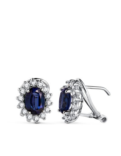18K PENDIENTES ORO BLANCO...
