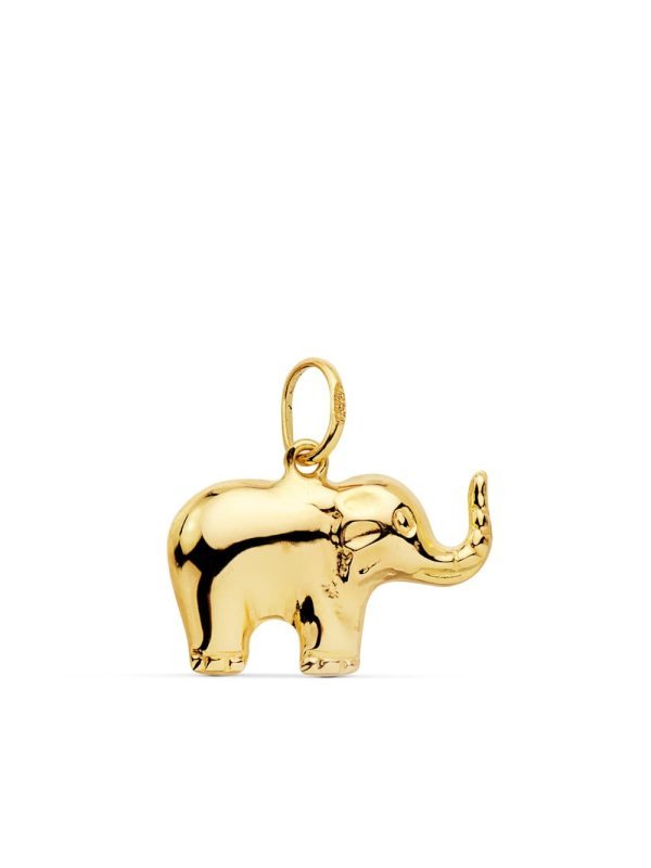 18K COLGANTE ELEFANTE LISO 16X10 MM