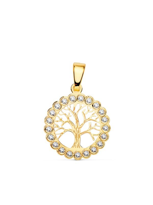 18K COLGANTE ORO AMARILLO ARBOL DE LA...