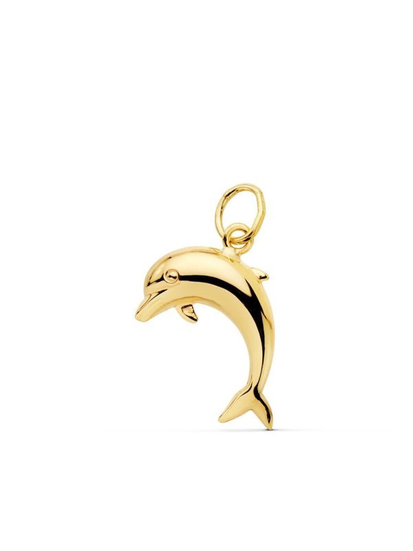 18K COLGANTE DELFIN LISO 17X12 MM