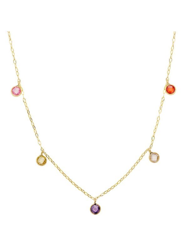 18K GARGANTILLA ORO AMARILLO PIEDRAS...