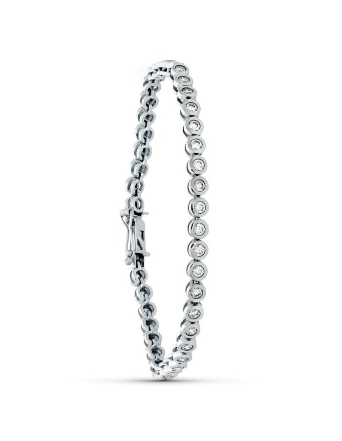 18K PULSERA ORO BLANCO CIRCONITAS...