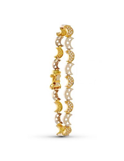 18K PULSERA ORO BICOLOR...