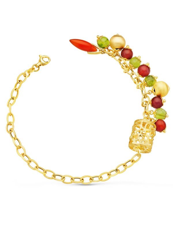 18K PULSERA ORO AMARILLO ESLABONES...