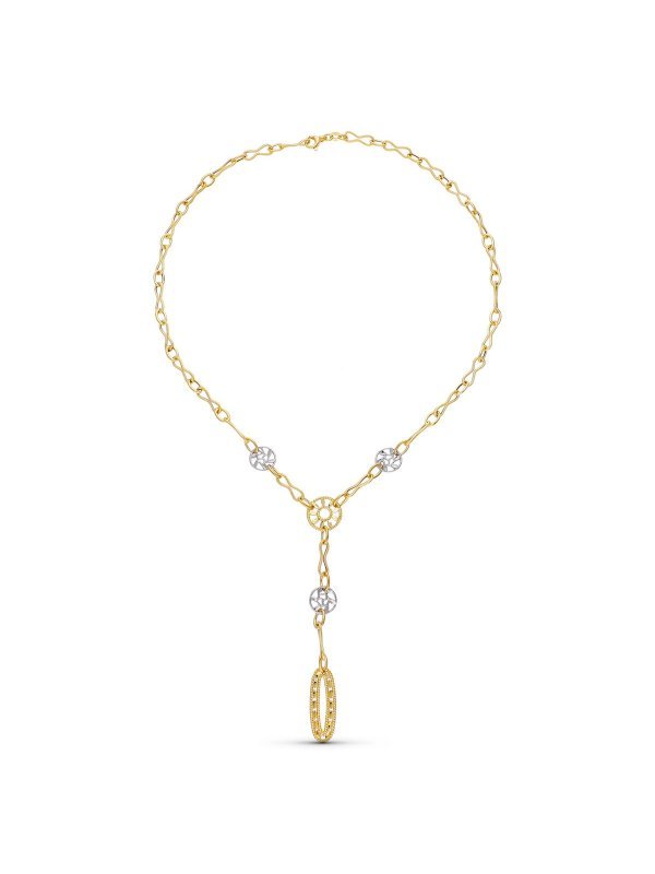 18K GARGANTILLA ORO BICOLOR MOTIVOS Y...