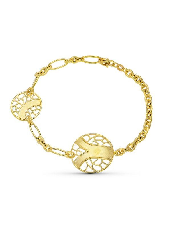 18K PULSERA ORO AMARILLO MOTIVOS.