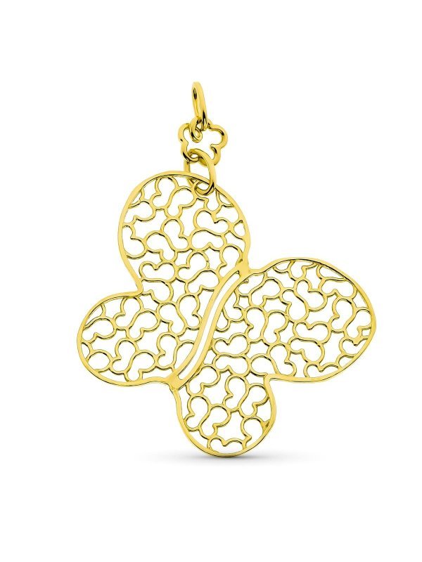18K COLGANTE ORO AMARILLO MARIPOSA...