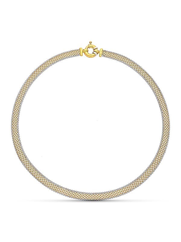 18K GARGANTILLA ORO BICOLOR MALLA 43CM