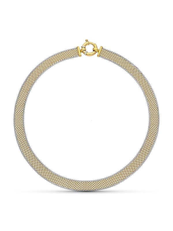 18K GARGANTILLA ORO BICOLOR MALLA 43CM