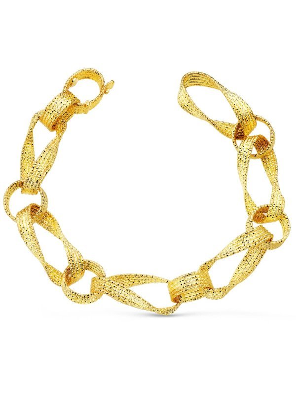 18K PULSERA ORO AMARILLO ESLABONES...