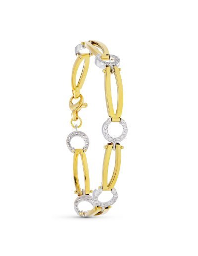 18K PULSERA ORO BICOLOR...