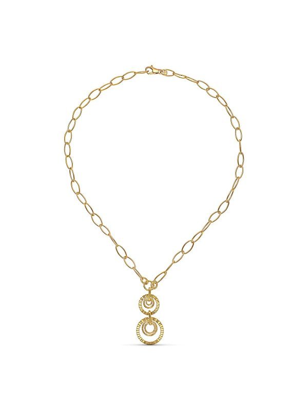 18K GARGANTILLA ORO AMARILLO CADENA Y...