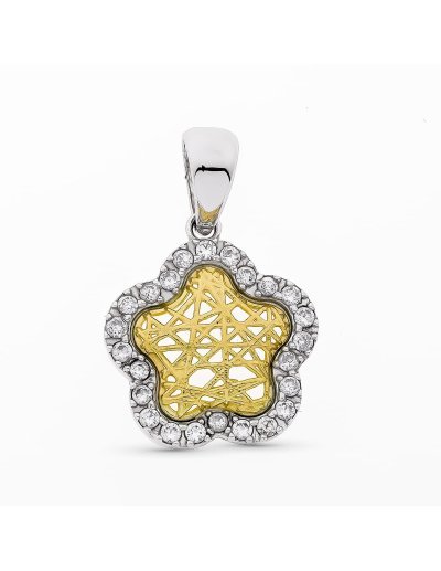 18K COLGANTE ORO BICOLOR...