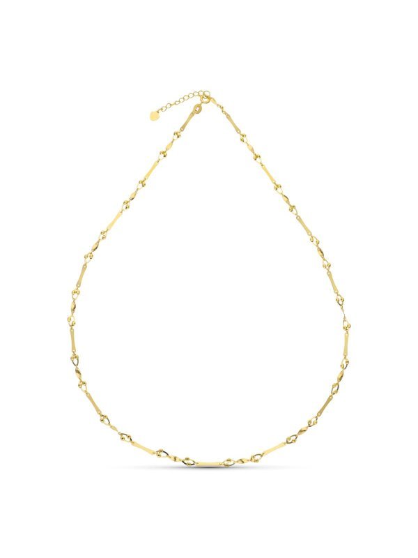 18K GARGANTILLA ORO AMARILLO TRAMOS Y...