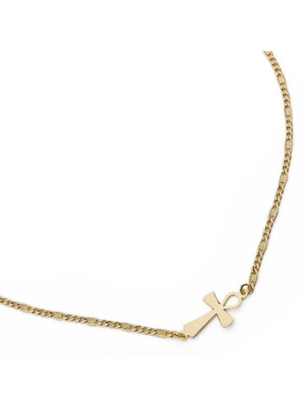 18K GARGANTILLA CRUZ DE LA VIDA 42CM