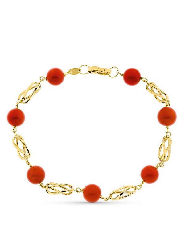 18K PULSERA ORO AMARILLO JAULA Y...