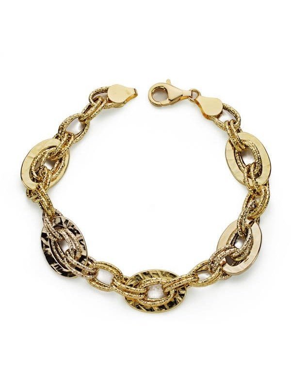 18K PULSERA BICOLOR 19.5 CM