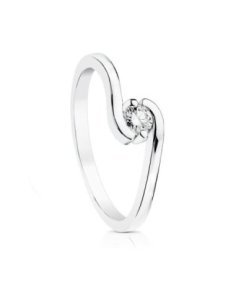 18K SOLITARIO DIAMANTE...