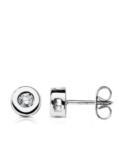 18K PENDIENTES ORO BLANCO...