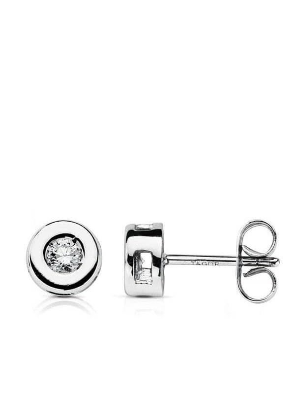 18K PENDIENTES ORO BLANCO DIAMANTES...
