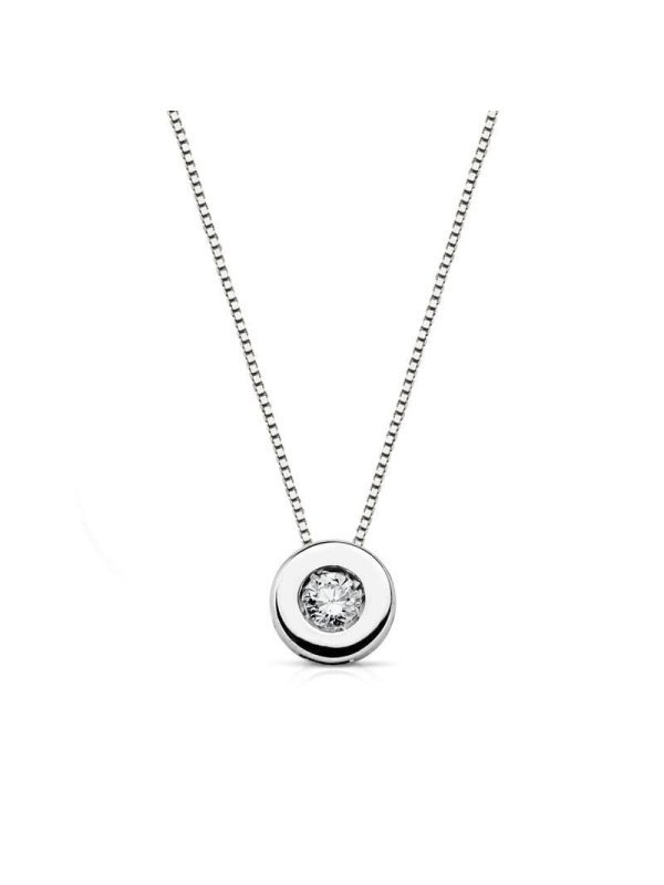 18K GARGANTILLA ORO BLANCO CHATON...