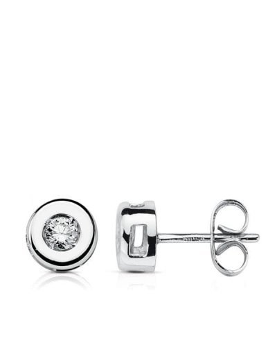 18K PENDIENTES ORO BLANCO...