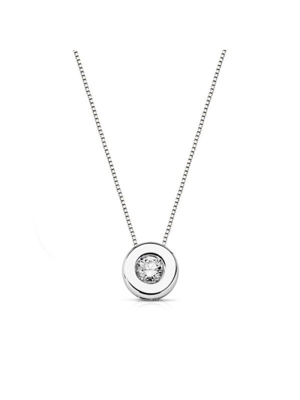 18K COLGANTE DIAMANTE ORO BLANCO...