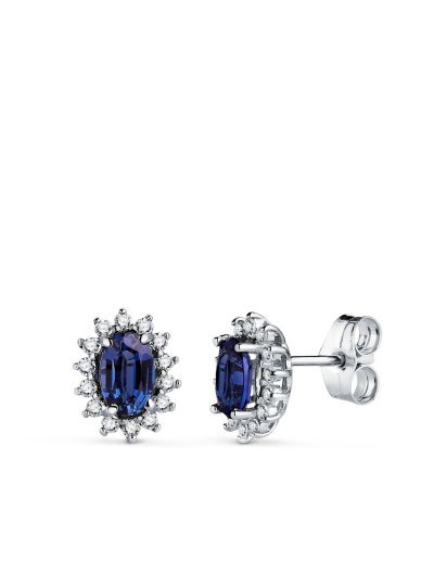 18K PENDIENTES ORO BLANCO...