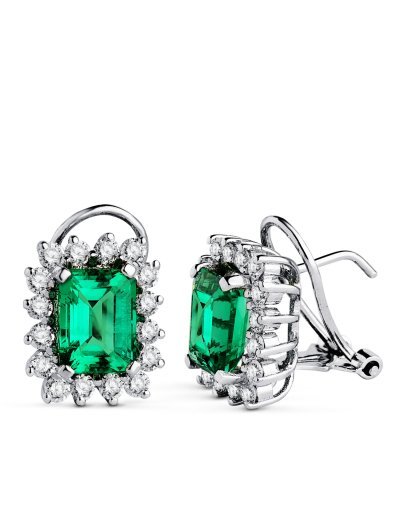 18K PENDIENTES ORO BLANCO...