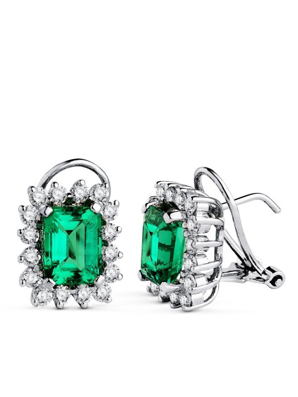 18K PENDIENTES ORO BLANCO 32...