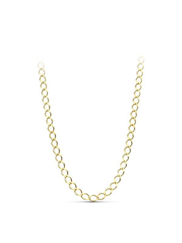 18K CADENA MACIZA ROMBO MACIZA 50CM