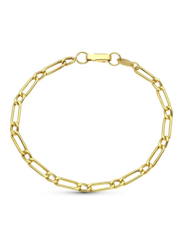 18K PULSERA ORO UNO POR UNO HUECA