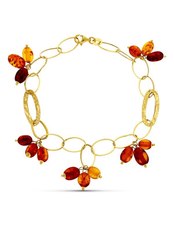 18K PULSERA ORO AMARILLO ESLABONES Y...