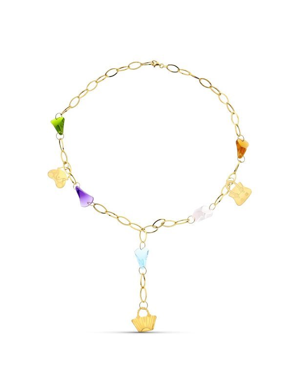 18K GARGANTILLA ORO AMARILLO PIEDRAS...