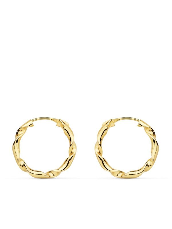 18K AROS ORO AMARILLO HUECOS...