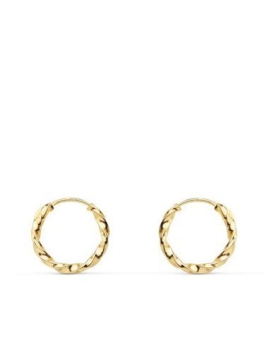 18K AROS ORO AMARILLO HUECOS...